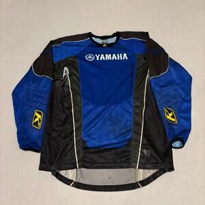 Yamaha Klim Technical Riding Jersey Blue Black Motocross Mesh Shirt Medium
